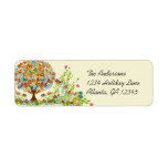 Flower Tree Swirls Labels