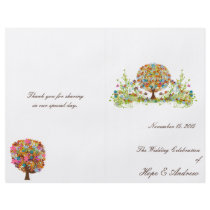 Flower Tree Wedding Program