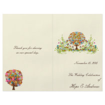Flower Tree Wedding Program