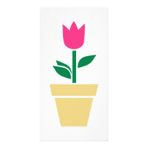 Flower tulip photo card