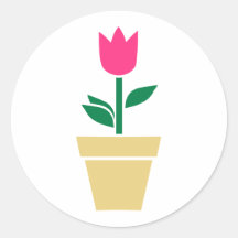 Flower tulip sticker