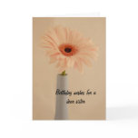 Flower Vase Sister Birthday Card