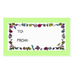 Flower vine frame GIFT TAGS Business Card Template