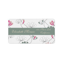 Flower Wedding Address Label
