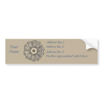 flower wheel shipping label/sticker bumper stickers