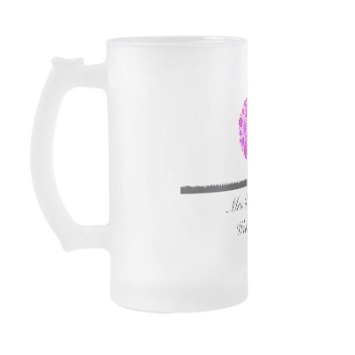 Flower Wishing Tree Purple Brides Wedding Glass Coffee Mug by PhotographyByPixie