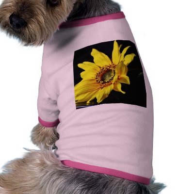 Flower Yellow Macro Photo Dog Tshirt by lifesphere