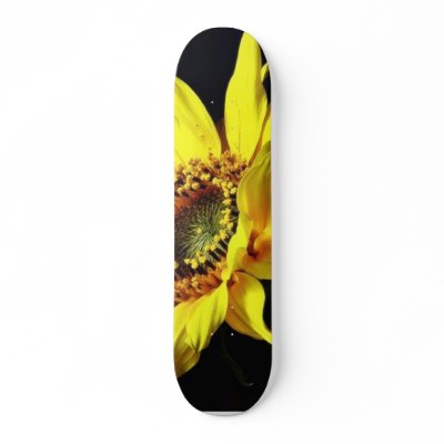 Flower Yellow Macro Photo Skateboard Decks by lifesphere