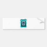 Flowered Blueboxes Bumper Stickers