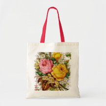 Flowered Tote Canvas Bags