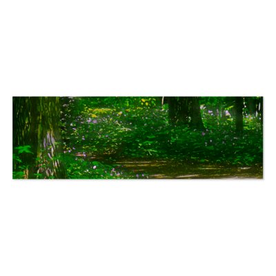 Flowered Trail Painting Business Card by Woodswalker