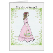 flowergirl invitation cards