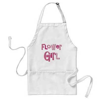FlowerGirl Pink Brown Apron by TeeShirtsTShirts