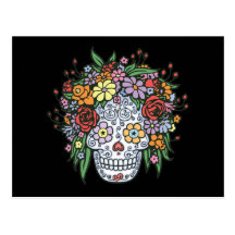 Flowerhair Sugar Skull Postcards