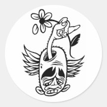 FLOWERHEAD ROUND STICKERS
