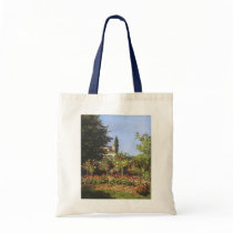 Flowering Garden at Sainte-Adresse by Claude Monet Bag