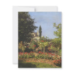 Flowering Garden at Sainte-Adresse by Claude Monet Personalized Invite