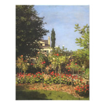 Flowering Garden at Sainte-Adresse by Claude Monet Personalized Invite