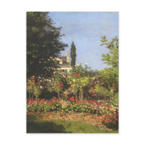 Flowering Garden at Sainte-Adresse by Claude Monet Post Card