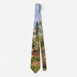 Flowering Garden at Sainte-Adresse by Claude Monet Tie