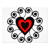 Flowering Heart #0033 Personalized Announcements