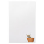 Flowerpot kitten stationery
