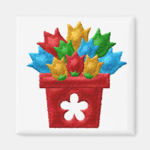 FLOWERPOT Locker Magnets, Refrigerator