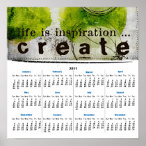 Flowers 2011 Wall Calendar Poster