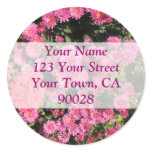 flowers address labels stickers