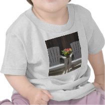 Flowers and Adirondack Chairs T Shirts