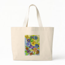 Flowers and Butterflies Canvas Bags