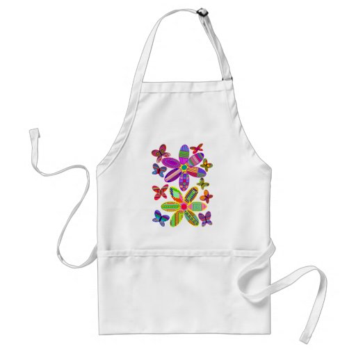 Flowers and Butterflies Colourful Apron