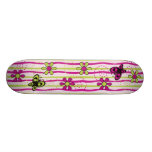Flowers and Butterflies Custom Skate Board