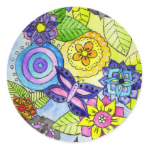 Flowers and Butterflies Sticker