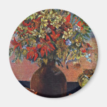 Flowers And Cats By Gauguin Paul (Best Quality) Fridge Magnet