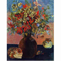Flowers And Cats By Gauguin Paul (Best Quality) Acrylic Cut Outs