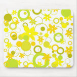 Flowers and circles - Mousepad