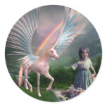 FLOWERS AND FANTASIES ROUND STICKER