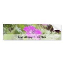 Flowers And Foliage - Hardy Geranium Bumper Sticker