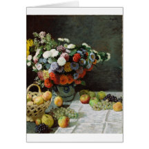 Flowers and fruit (1869) greeting cards