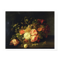 Flowers and Insects, 1711 (oil on panel) posters