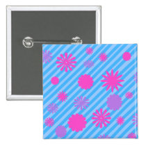 Flowers and Stripes Button buttons