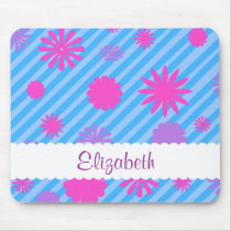Flowers and Stripes Mousepad mousepads