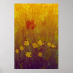 Flowers at Sunset Poster