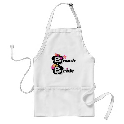 Flowers Beach Bride T-shirts and Gifts Aprons by weddingsareus