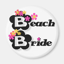Flowers Beach Bride T-shirts and Gifts Magnet