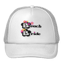 Flowers Beach Bride T-shirts and Gifts Mesh Hat