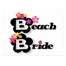 Flowers Beach Bride T-shirts and Gifts Post Cards