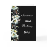 Flowers birthday Party Invitation cards
