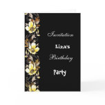 Flowers birthday Party Invitation cards